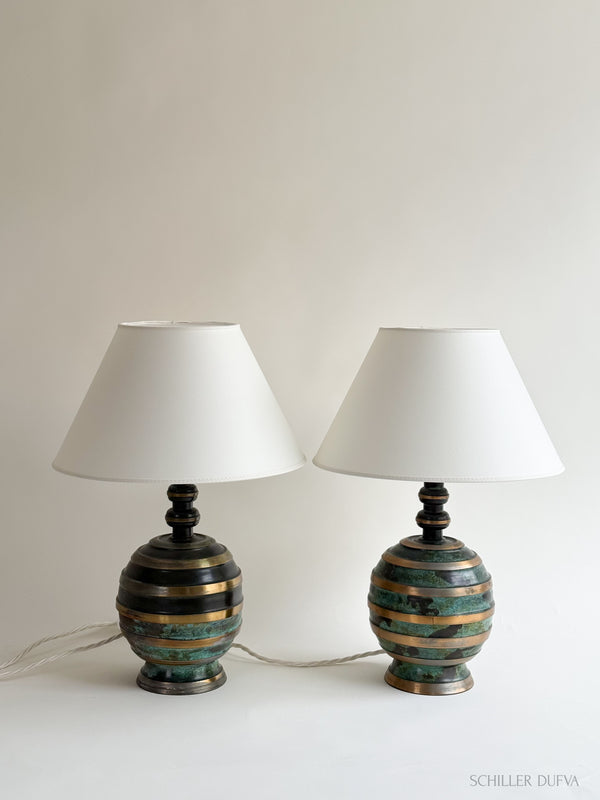 Pair of Bronze Table Lamps