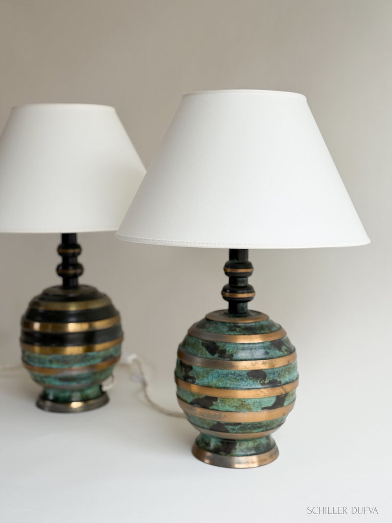 Pair of Bronze Table Lamps