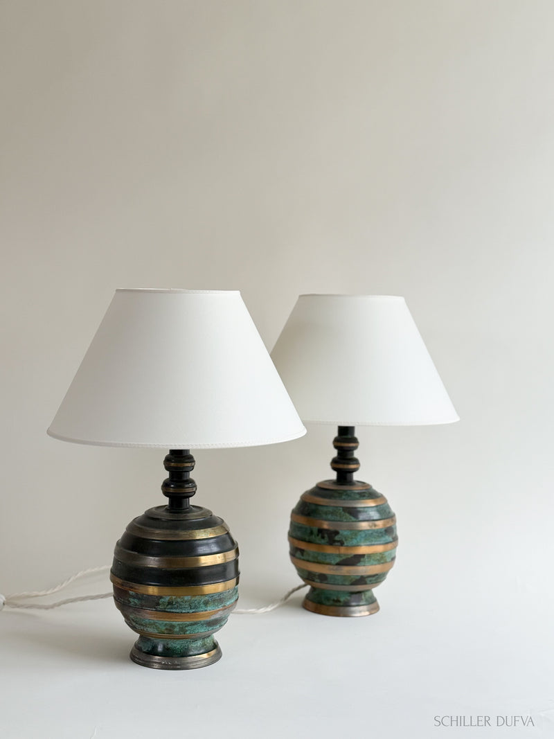 Pair of Bronze Table Lamps