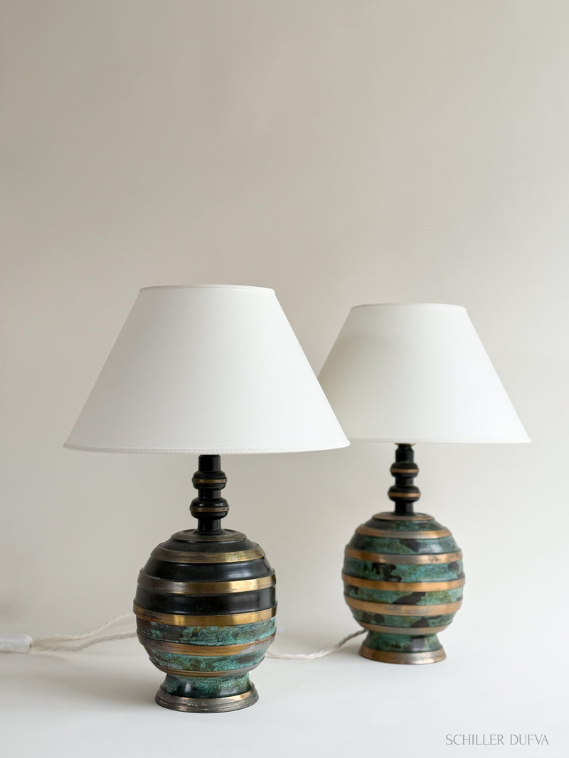 Pair of Bronze Table Lamps
