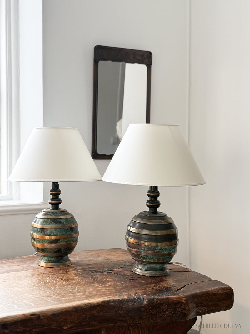 Pair of Bronze Table Lamps
