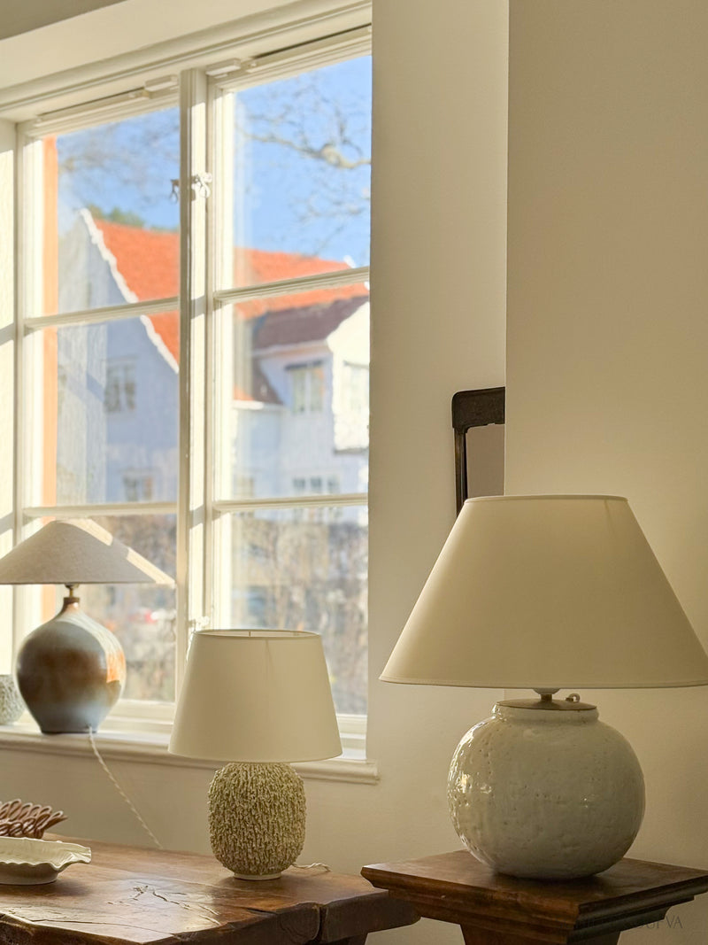 Pair of Gunnar Nylund Large Chamotte Table Lamps