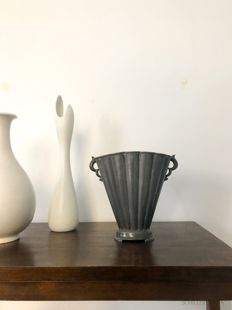 Pewter Vase with Handles