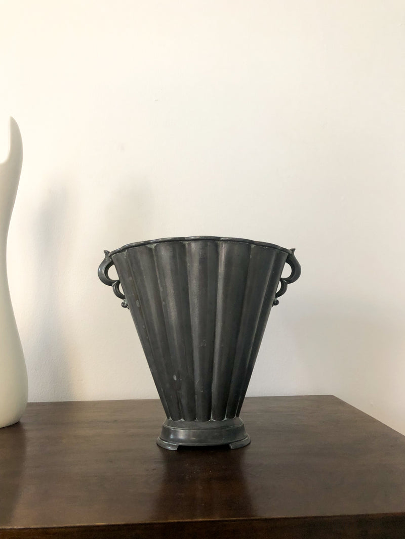 Pewter Vase with Handles