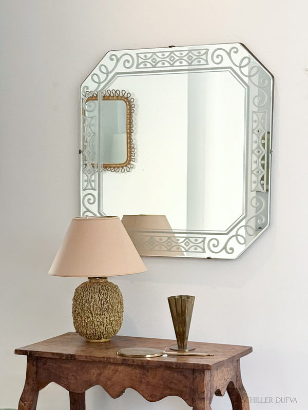 Octagonal Etched Mirror