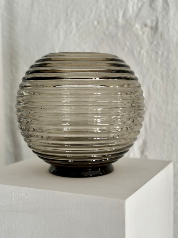 Edvard Hald Smoked Glass Vase