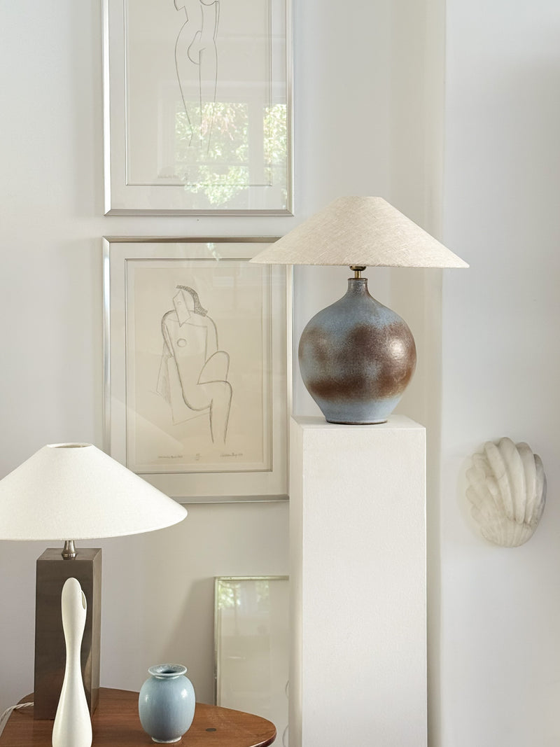 Mid Century Stoneware Table Lamp