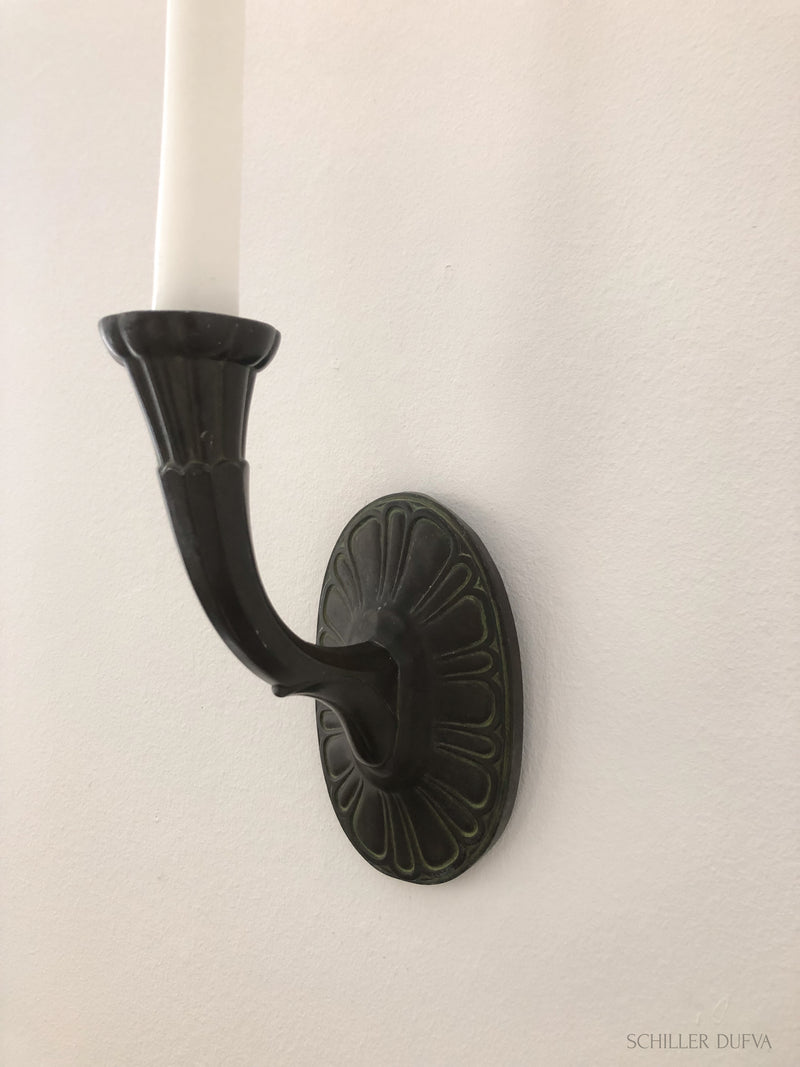 Bronze Patinated Candle Sconce