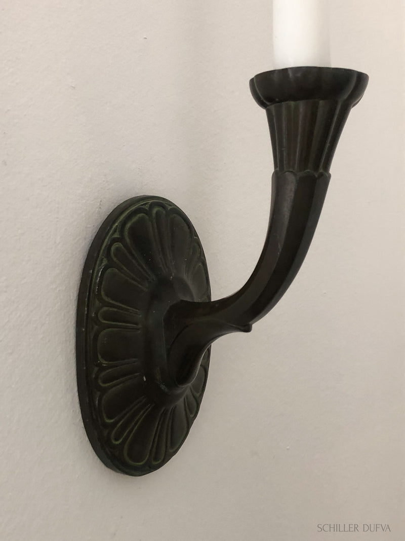 Bronze Patinated Candle Sconce