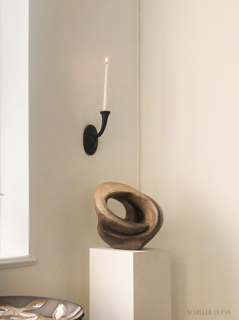 Bronze Patinated Candle Sconce