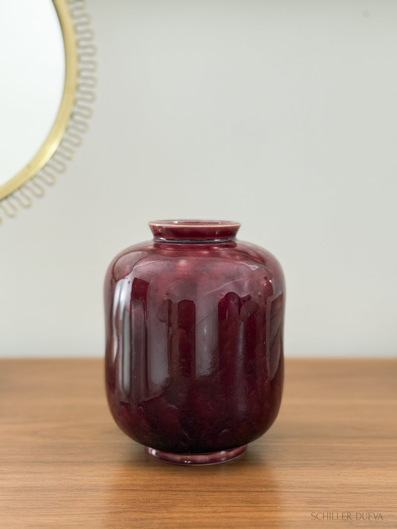 Wilhelm Kåge Red 'Argenta' Vase