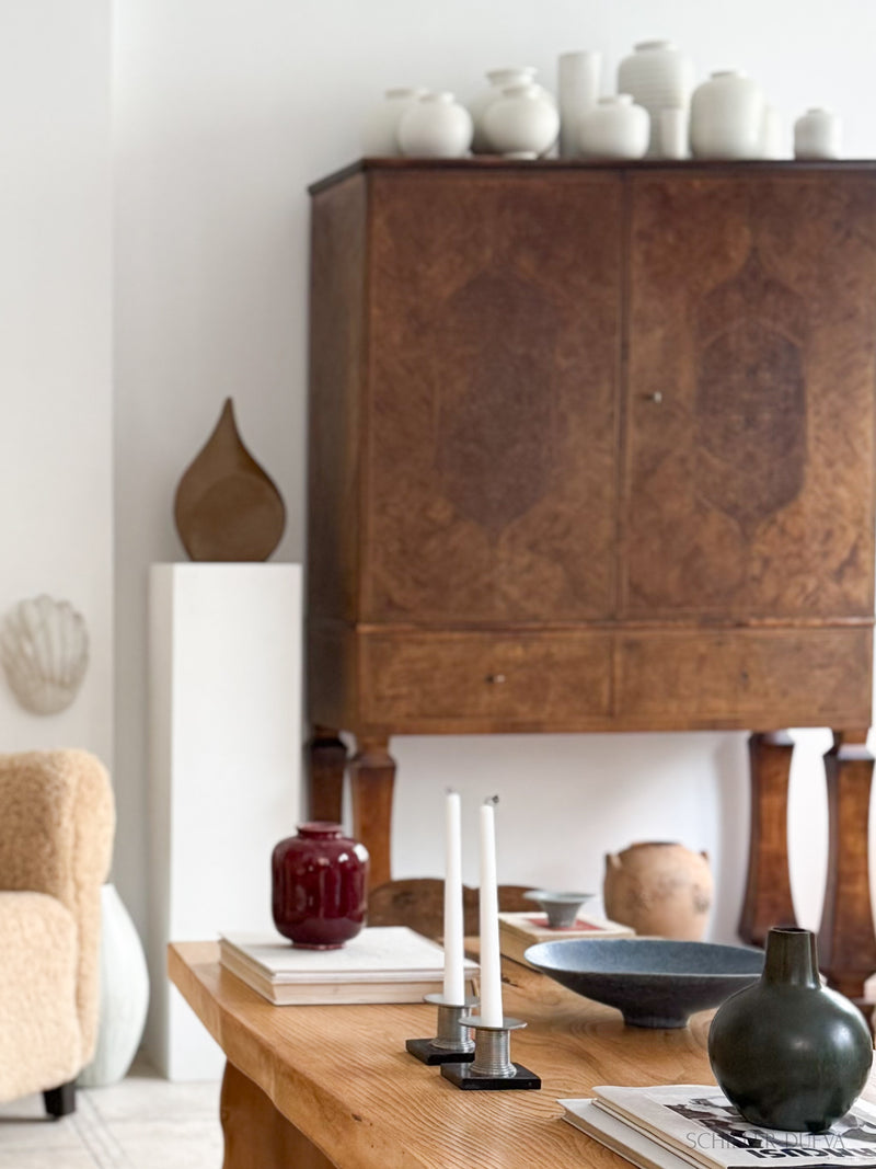 Wilhelm Kåge Red 'Argenta' Vase