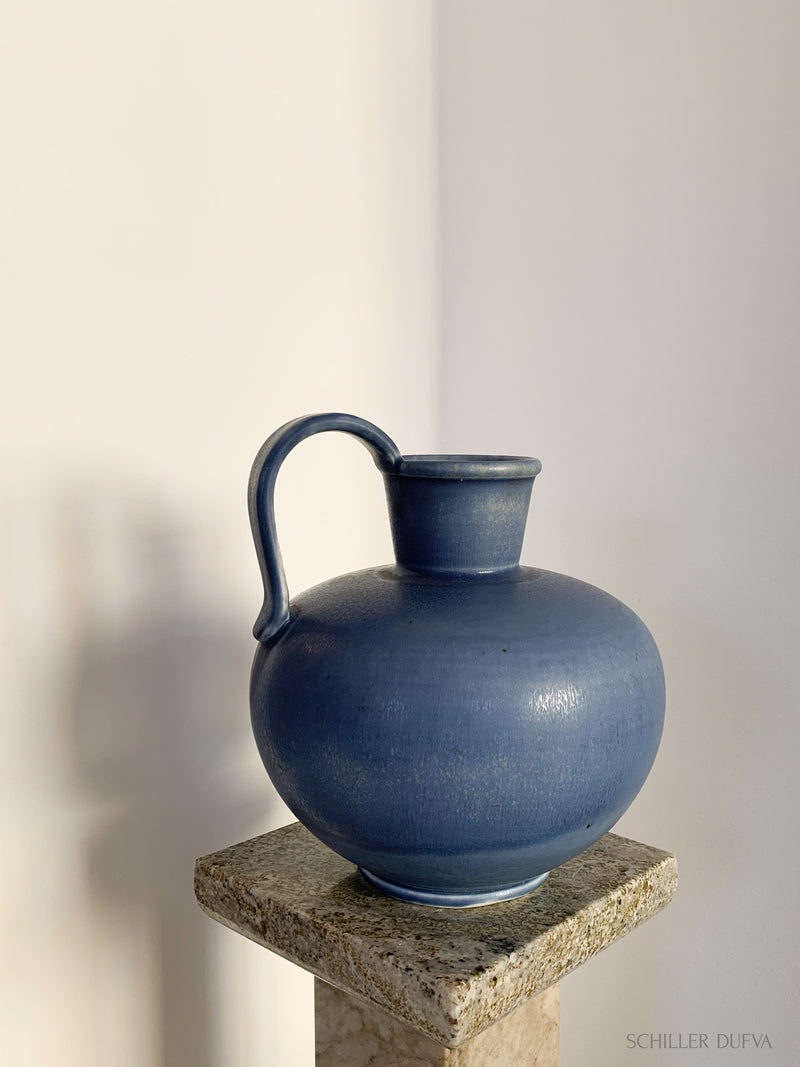 Gertrud Lönegren Stoneware Vase with Handle