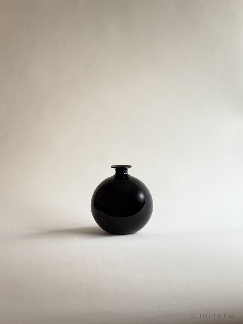 Harald Notini Black Flower Ball Vase