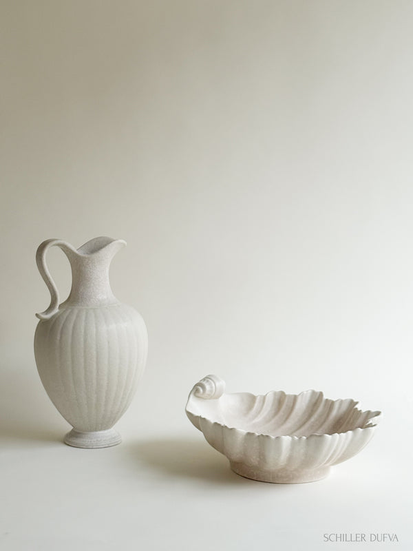 Gunnar Nylund White Pitcher Vase