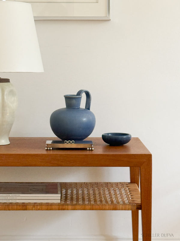 Gertrud Lönegren Stoneware Vase with Handle