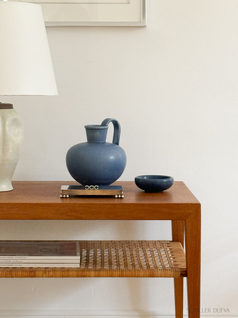 Gertrud Lönegren Stoneware Vase with Handle