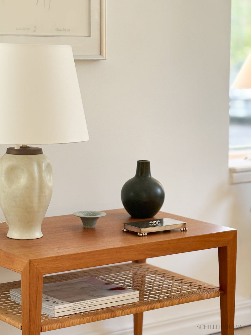 Severin Hansen Teak and Rattan Side Table