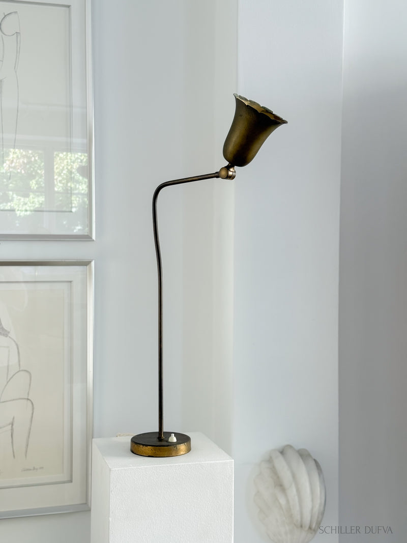 Tulip Brass Table Lamp