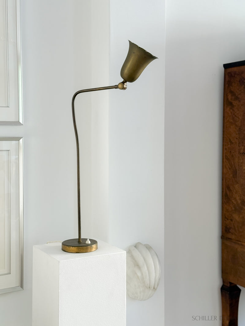 Tulip Brass Table Lamp