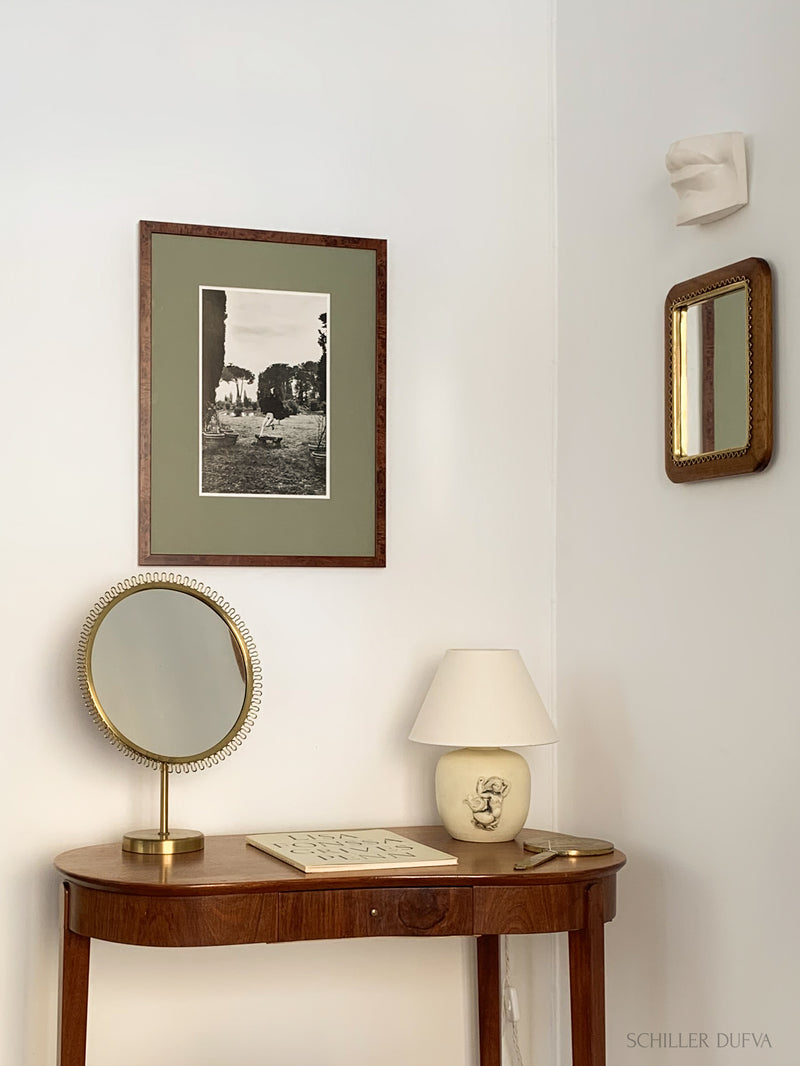 Mahogany and Brass Mirror