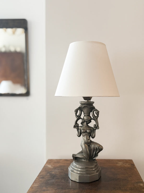 Swedish Grace Pewter Table Lamp