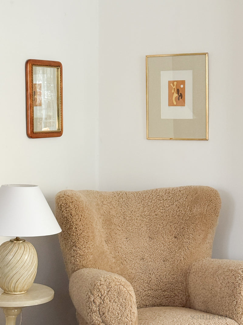 Mahogany and Brass Mirror