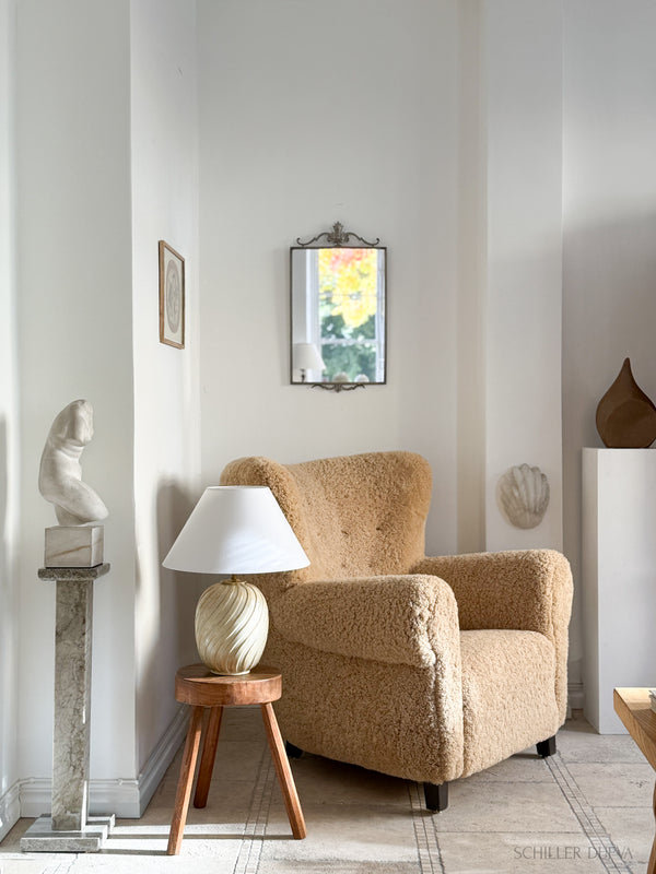 Sheepskin Wingback Armchair