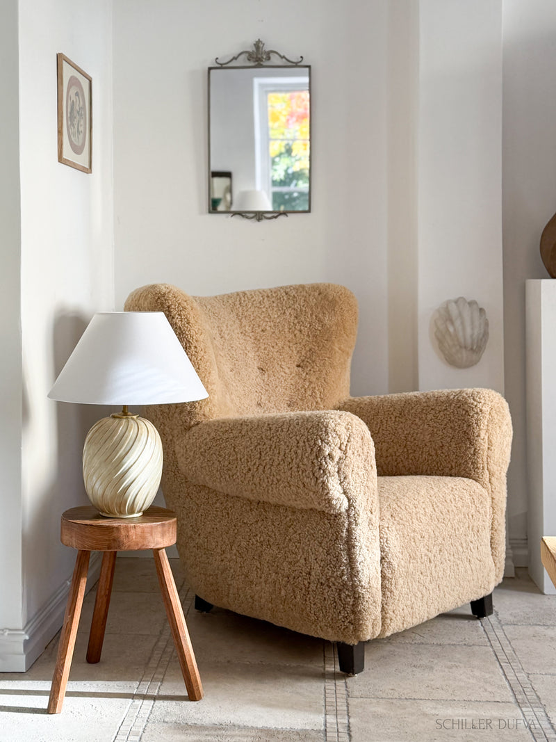 Sheepskin Wingback Armchair