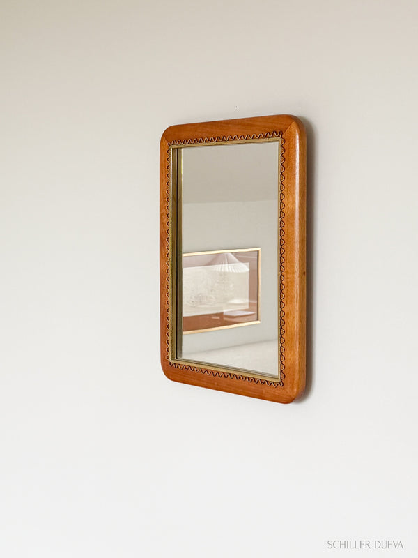 Mahogany and Brass Mirror