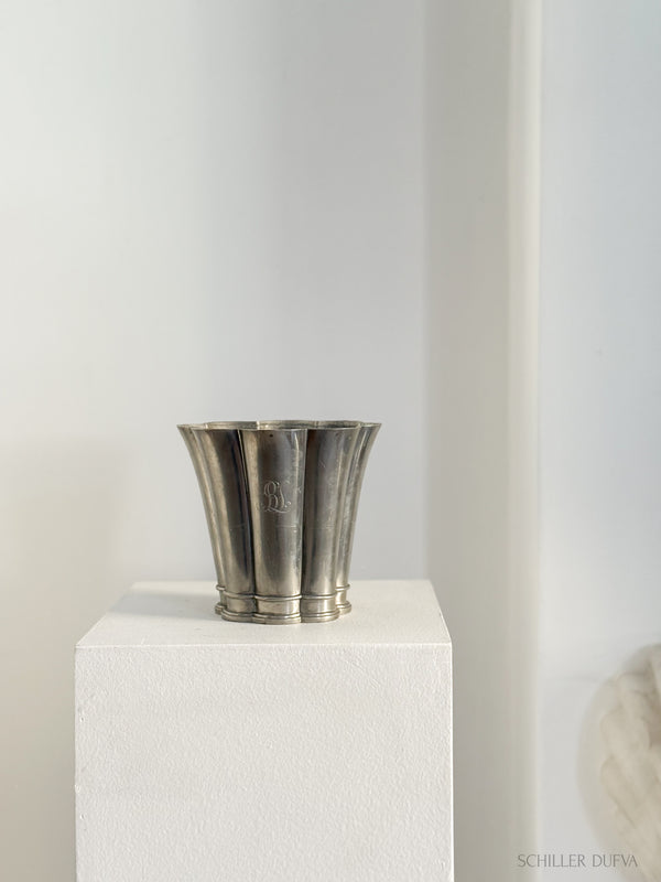 Pewter Vase or Flower Pot