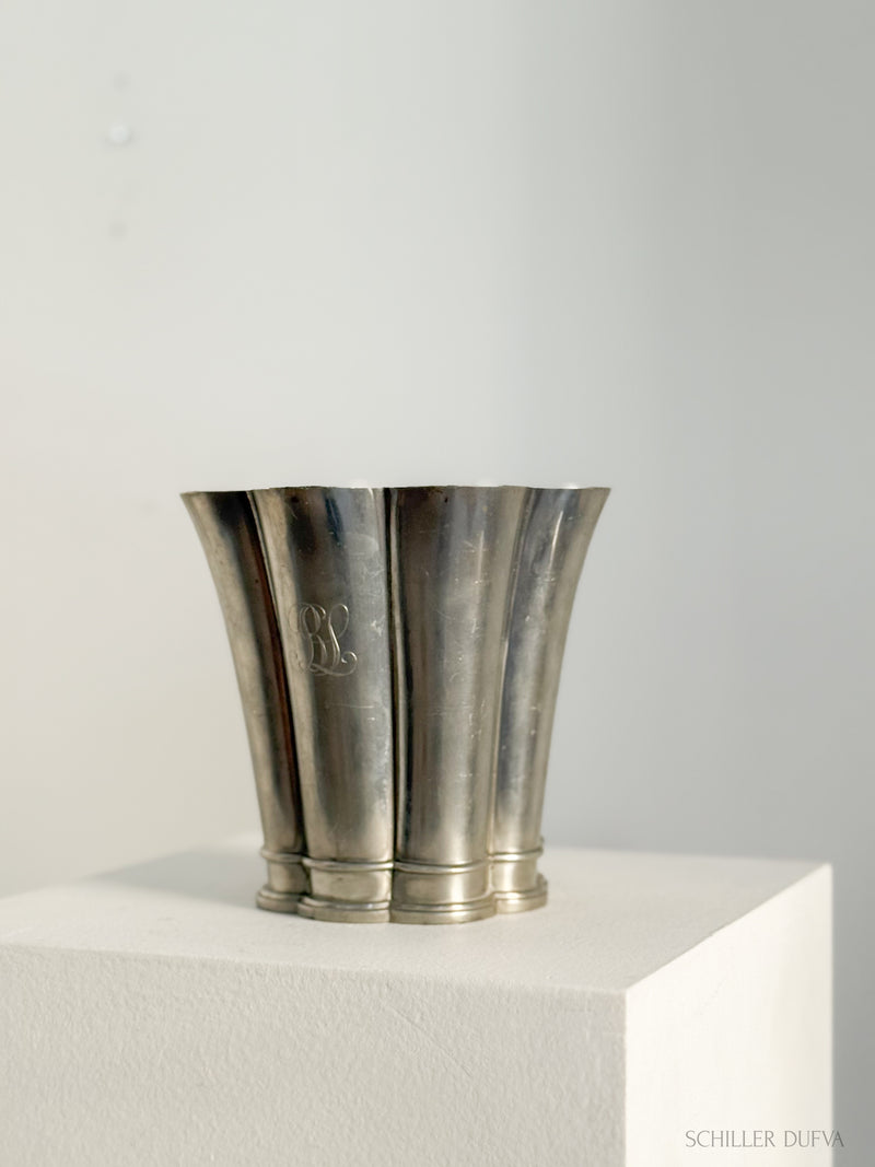 Pewter Vase or Flower Pot