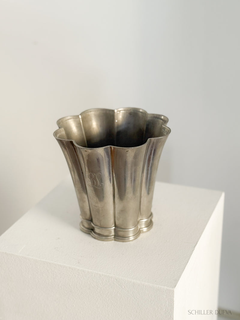 Pewter Vase or Flower Pot