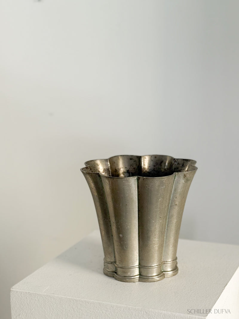 Pewter Vase or Flower Pot