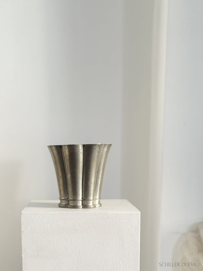 Pewter Vase or Flower Pot