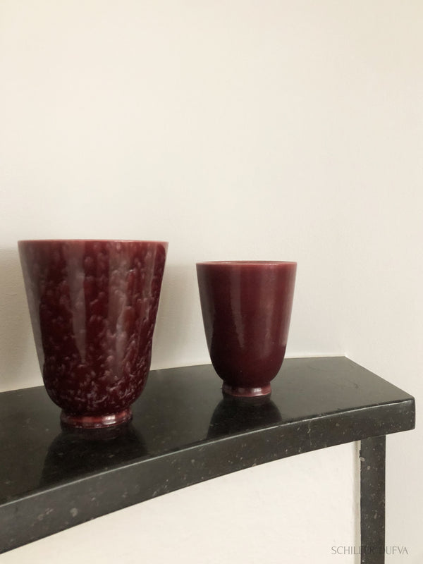 Wilhelm Kåge Red Stoneware Vases