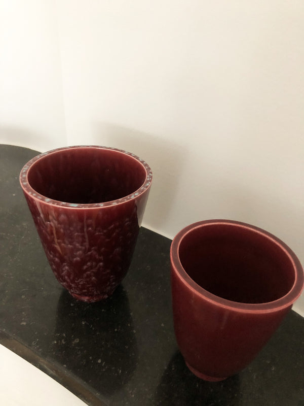 Wilhelm Kåge Red Stoneware Vases