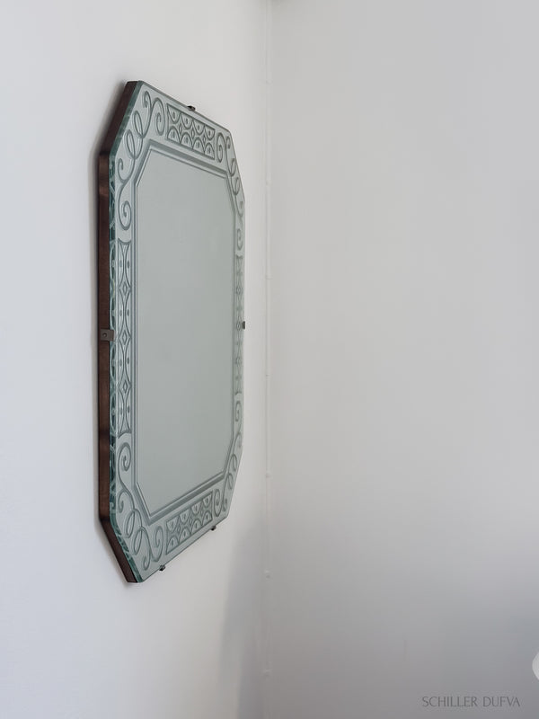 Octagonal Etched Mirror
