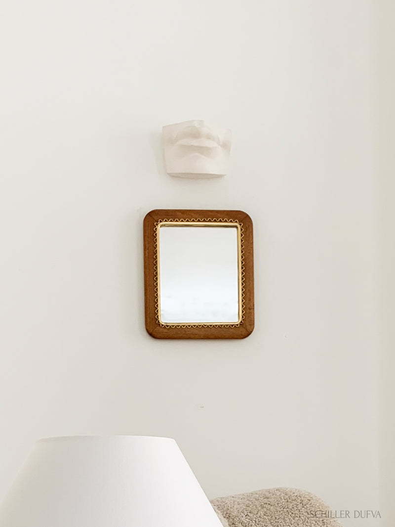 Mahogany and Brass Mirror
