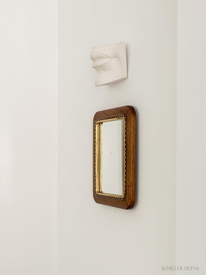 Mahogany and Brass Mirror