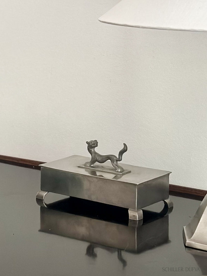 Pewter Box with Panther