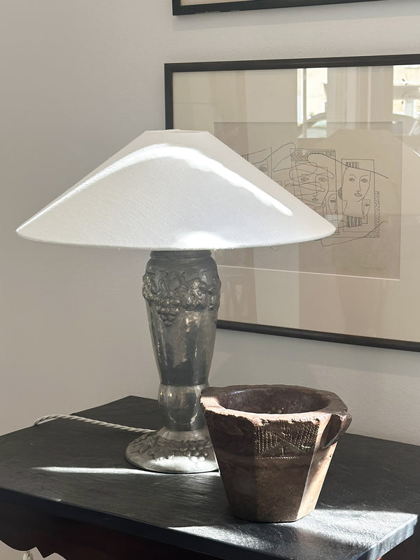 Art Nouveau Pewter Table Lamp