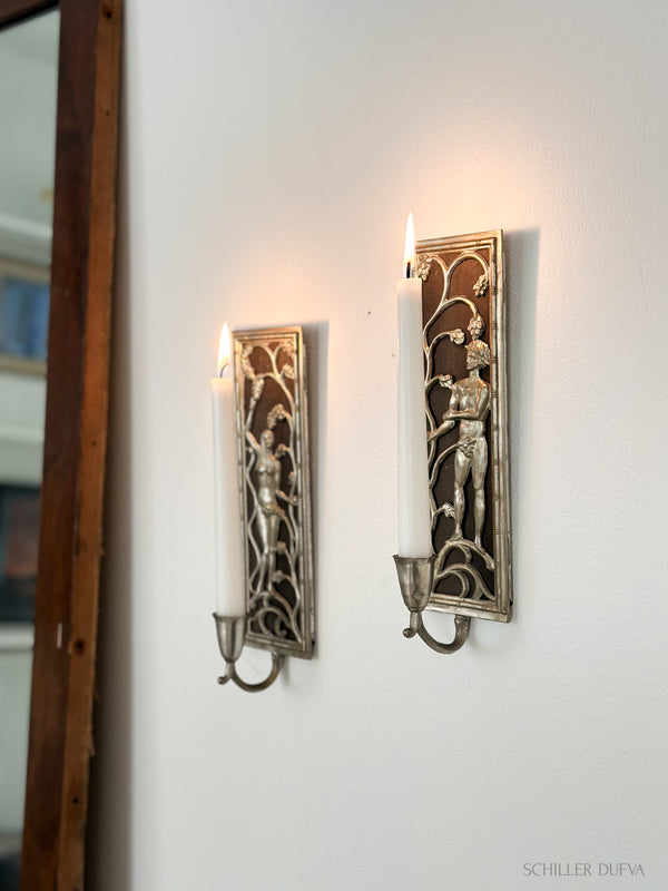 Adam and Eve Candle Sconces