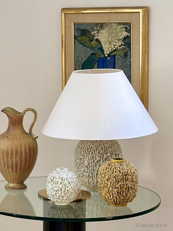 Gunnar Nylund Large Chamotte Table Lamp