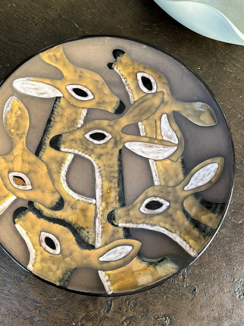 Vicke Lindstrand Gazelle Platter