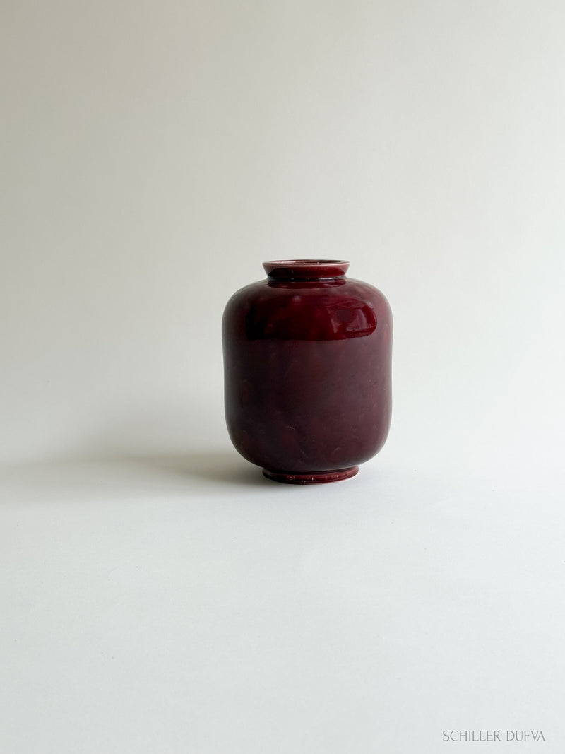 Wilhelm Kåge Red 'Argenta' Vase