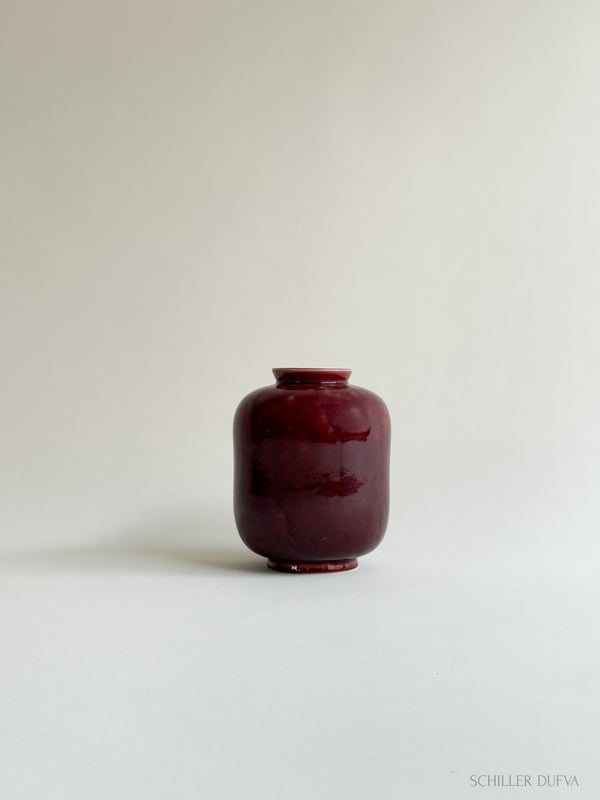 Wilhelm Kåge Red 'Argenta' Vase