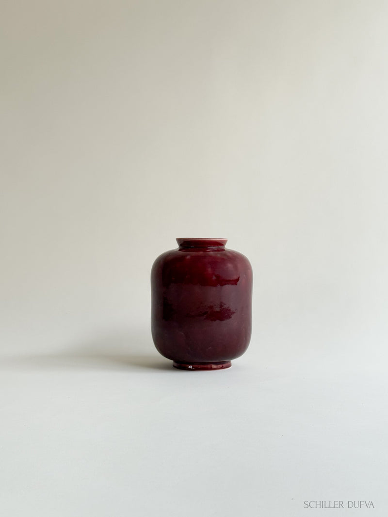 Wilhelm Kåge Red 'Argenta' Vase