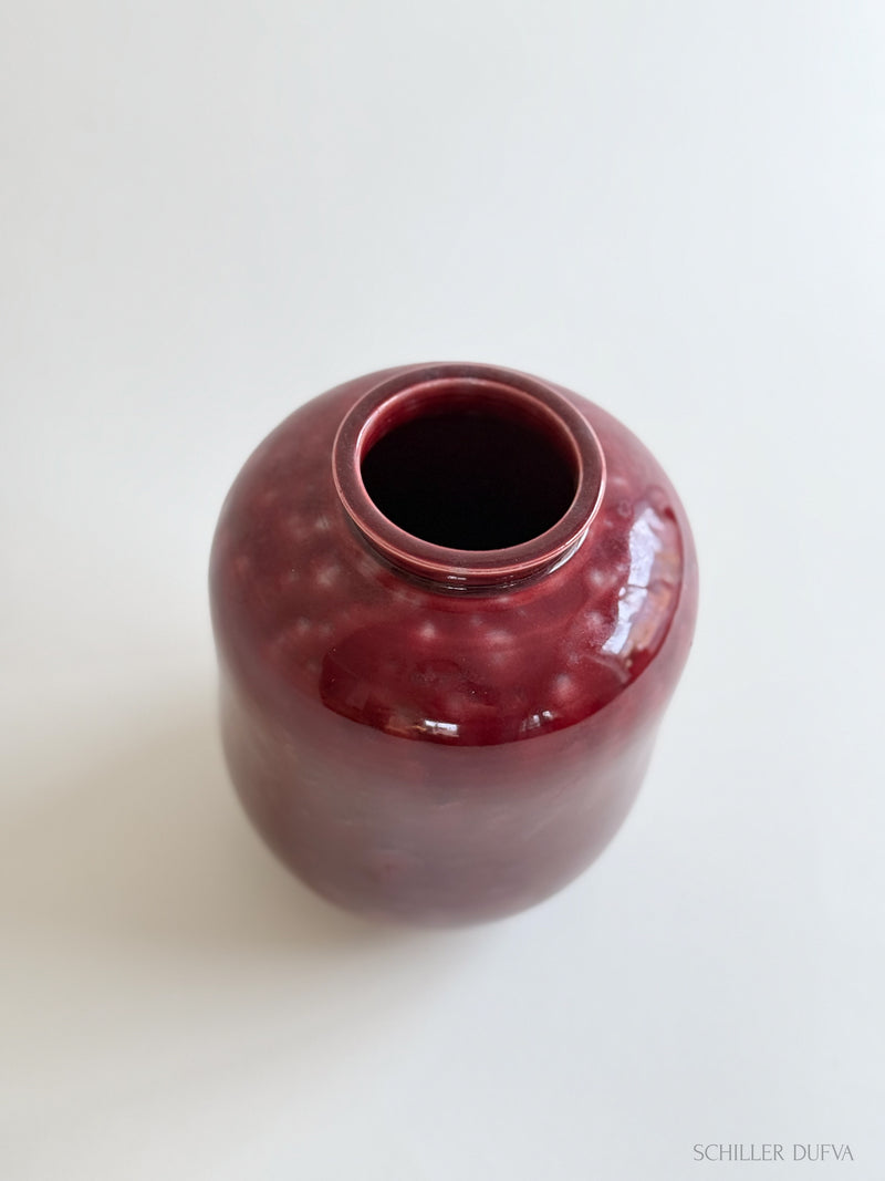 Wilhelm Kåge Red 'Argenta' Vase