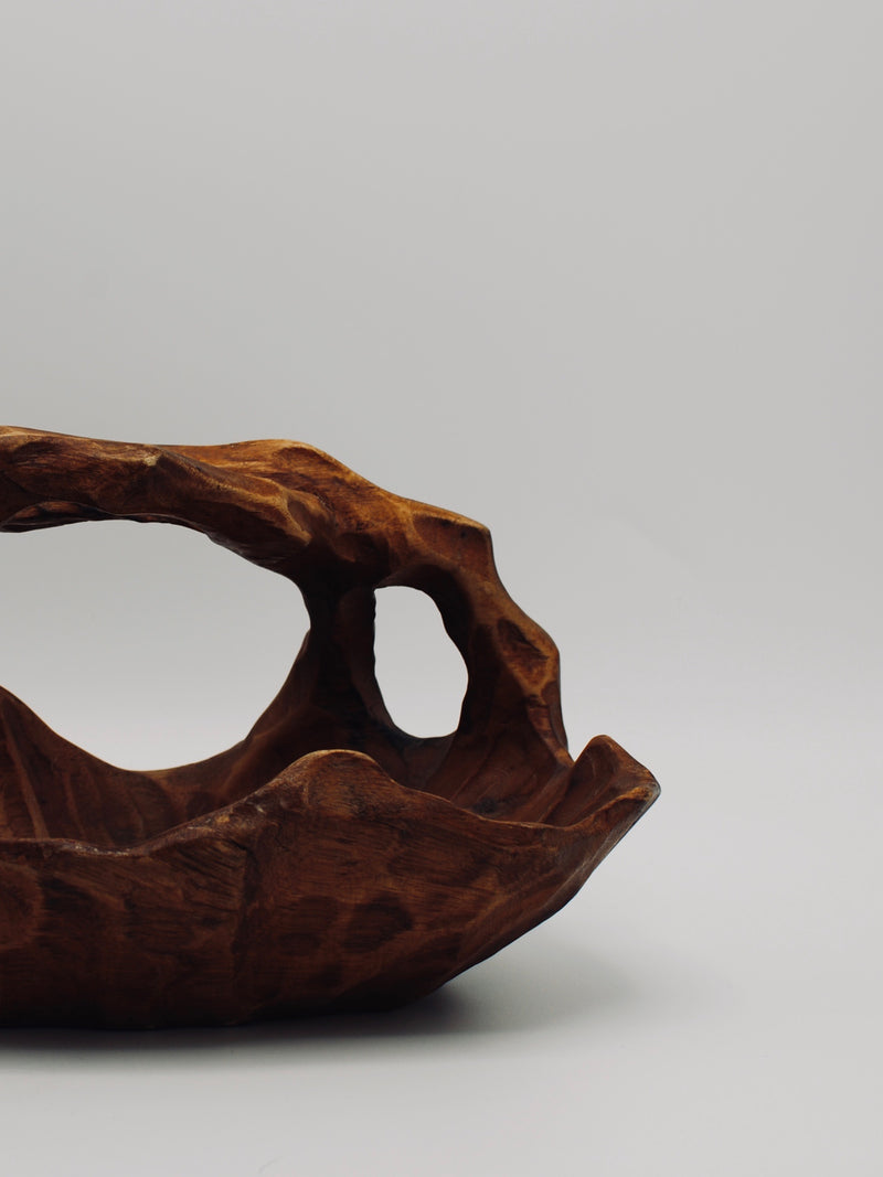 Swedish hand-carved root bowl